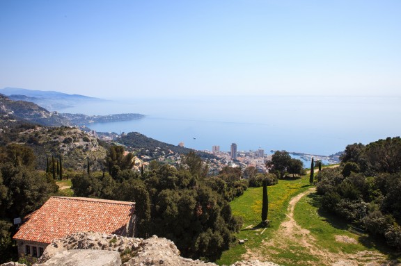 View from the Trophée des Alpes